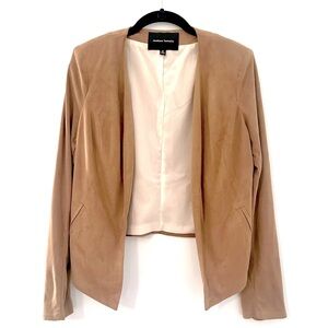 Jealous Tomato Tan Faux Suede Women's Blazer
